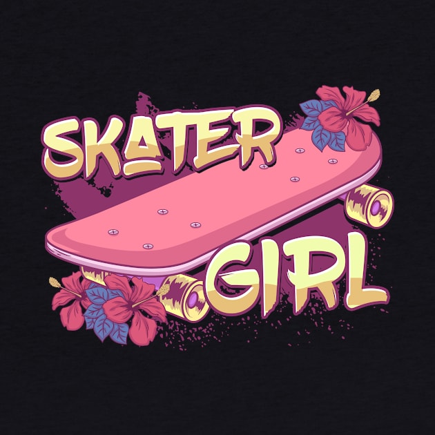 Skater Girl Skateboard by KAWAIITEE